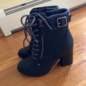 High heeled boots